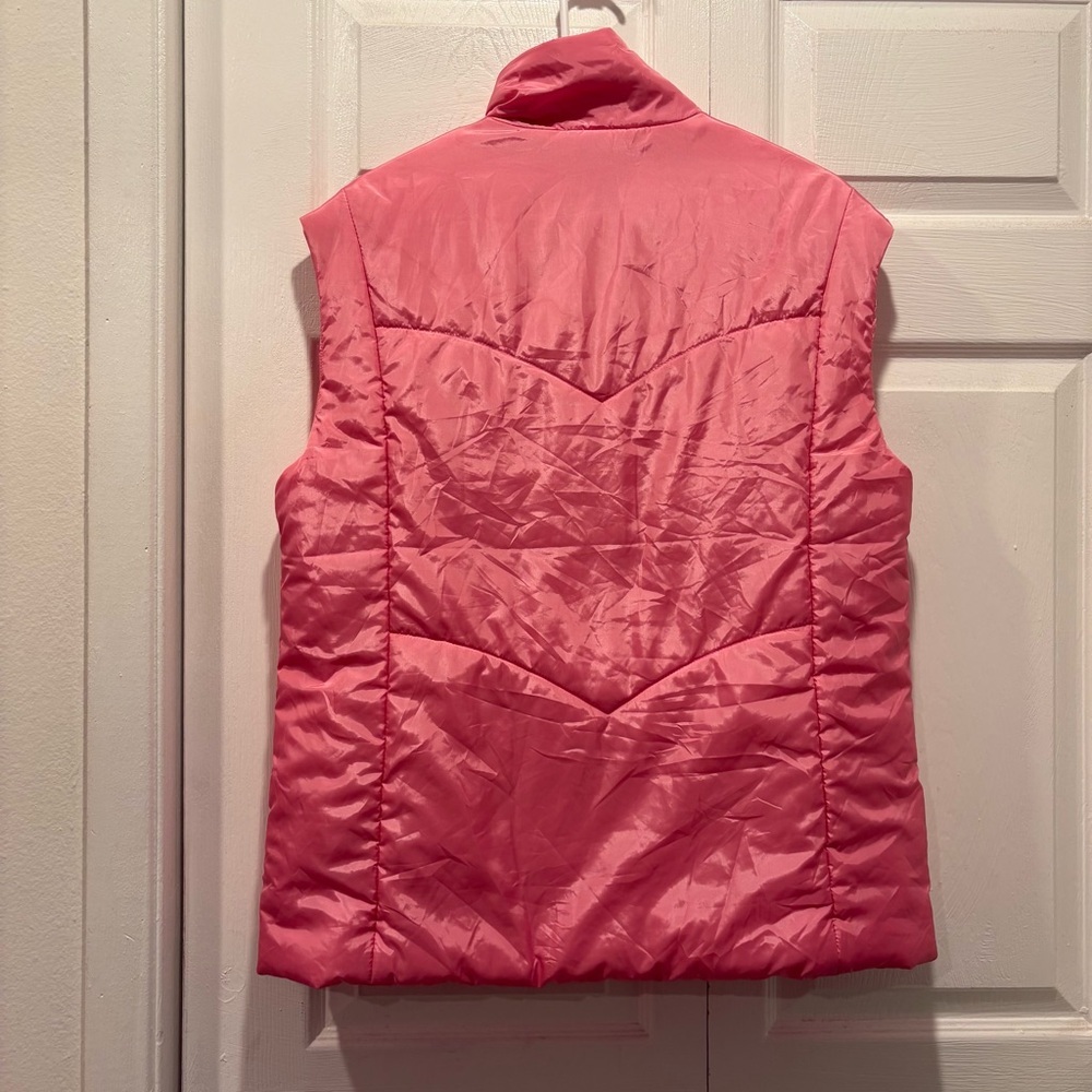 Simply Blessed Outerwear Pink Zip Up Puffer Vest - Size Large - Picture 5 of 5